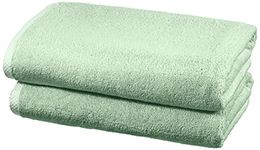 Amazon Basics Quick Dry Towel Set, 2 Bath - Seafoam Green