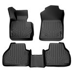 SMARTLINER Custom Fit Floor Mats 2 Row Liner Set Black Compatible with 2011-2017 BMW X3 / 2015-2018 X4