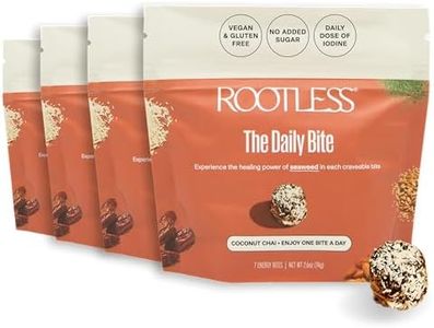 Rootless Seaweed Daily Bites – Coconut Chai – 1 Month Supply for Hormone & Thyroid Health | 100% Daily Iodine, Whole Food Ingredients, No Added Sugar (4 Pack)