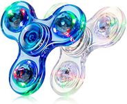 FIGROL 2 Pack Fidget Spinners｜LED Light Up Crystal Fidget Spinners for Children｜Glow in The dark Goodie Bag Stuffers Classroom Prizes Return Gifts