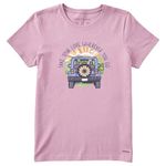 Life is Good Women's Take Your Love 4x4 Short Sleeve Crusher-LITE Tee (Large, Violet Purple)