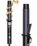 Rotating Hair Curler, Hair Curling Wand 32mm, Curling Tongs Curling Iron with 9 Adjustable Temp, Two-Way Automatic Hair Curler, Fast Heating Curling Wand for Long Hair, Dual Voltage, LCD Screen