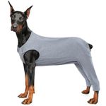 MHaustlie Dog Recovery Sleeve for Rear Legs Breathable Dog Surgery Recovery Suit with Zipper Dog Elbow Braces Protector Substitute E-Collar & Cone Anti-Licking Surgical Suit