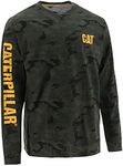 Caterpillar Men's Trademark Banner L/S TEE, Night Camo, XL