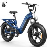 FREESKY 2026 Rocky Pro Step-Thru Commuter Electric Bike for Adults, 105 Mile Long Range with Torque Sensor & 48V 25Ah Battery, 20" Full Suspension Cargo Ebike, 8-Speeds Ebike for Women/Men