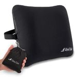 RikkiTikki Inflatable Camp Backpacking Pillow Ultralight - Back Lumbar Inflatable Travel Pillow - Camping Pillow Compressible – Portable Blow Up Air Pillow – Hiking Hammock Compact (Pure Black)