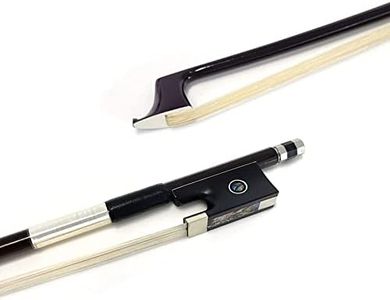 LIEKE Carbon Fiber Violin Bow 3/4 size lightweight Fiddle Bow (3/4 size, Coffee)