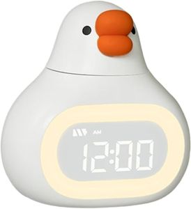 DUNGRANI ENTERPRISE Cute Duck Alarm Clock Night Light, Children's Fun Duckling Wake Up Lamp, Alarm Clock, Night Light for Kids' Bedroom Decoration, Sleep Training Clock, Birthday Gift