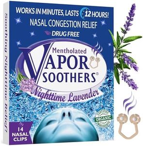 Vapor Soothers by Scenttech, Snore Reducing- Anti Snoring Aid, Nasal Dilators for Breathing, Instant Nasal Congestion Relief, Nighttime Lavender, 14 Count, Drug-Free