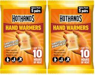 HOTHANDS Unisex's 372-3970 Hand Warmers, Clear, 5 Pairs,Transparent (Pack of 2)