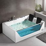 Decoraport 71 x 47 In Whirlpool Tub with Computer Panel, Air Bubble, Light (DK-Q411)