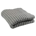 Gilden Tree 100% Natural Cotton Lattice Modern Design Waffle Weave Hand Towel (Pewter)
