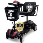 MALISA Mobility Scooters for Seniors, Powered Mobility Scooter for Adults with Seat, Z-4 Long Range Mobility Scooter, 330 lbs Weight Capacity, 4 Wheel Power Motorized Travel Scooter (30AH, Super Seat)