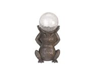 Solar Powered Gazing Frog Decorative Garden Ornament