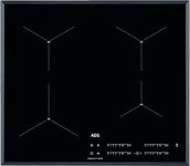 AEG 7000 Series Induction Hob, IAE64411F, 4 Cooking Zones, 60cm, Boil Sensor, Hob2Hood Function, Built-In Hob Timer, Assisted Cooking Sensors, Control Lock, Black