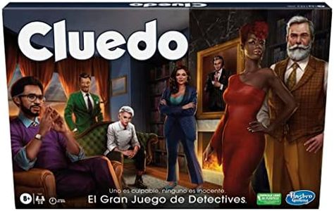 Cluedo Juego de Mesa para Halloween y Fiestas, Rediseñado para Niños y Niñas a Partir de 8 Años y Adultos, de 2 a 6 Jugadores, Juegos de Misterio y Detectives para Toda la Familia