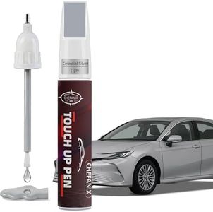 Celestial Silver Metallic (1J9) Touch Up Paint Pen Compatible with Toyota - Exact Color Match, 2-in-1 Brush & Pen,Car Paint Scratch Repair Kit for RAV4/Camry/Corolla/Tacoma/Highlander
