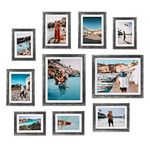 Giftgarden Silver Picture Frames with Mat Muilti Size, 10 Pack