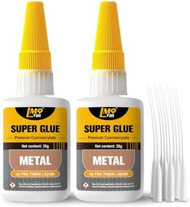 Metal Super Glue Liquid, 60g Clear Instant Thick CA Glue for Stainless Steel Aluminum DIY Crafts and Repairs, Fast Drying High Strength All Purpose Permanent Professional Cyanoacrylate Adhesives
