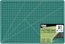 US Art Supply 24" x 36" GREEN/BLACK Professional Self Healing 5-Ply Double Sided Durable Non-Slip Cutting Mat Great for Scrapbooking, Quilting, Sewing and all Arts & Crafts Projects