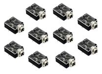 Electronicspices 10PCS 5 Pin 3.5mm Stereo Audio Jack Socket PCB Panel Mount for Headphone With Nut PJ-324M