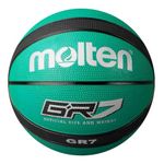 Molten GR Basketball, Indoor/Outdoor, Premium Rubber, Size 7, Impact Colour Green/Black, Suitable For Boys age 14 & Adult (BGR7-GK)