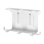 SoHo Dispensers Triple Wall Mounted Soap Dispenser 500ml – White Security Shower Bottle Holder for Bathrooms, Stainless Steel Wall Bracket for Shower Gel, Shampoo and Conditioner, Made in England