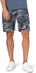 Wrangler Authentics Men's Stretch Twill Cargo Shorts, Turbulence Camo, 34