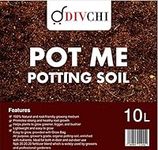 DIVCHI 10L All/ Multi-Purpose Compost Soil – Organic Enriched with Nutrients Rich Compost Mix for Potting, Growing Garden, Outdoor, Indoor Seed Plants