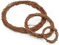 Juvale Set of 3 Grapevine Wreath Forms for DIY Crafts, Plain Twig Branches for Christmas, Holidays, Wedding, Party, and Fall Home Decor (11.5, 7, and 4.5 in)