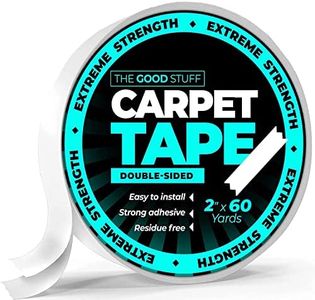 The Good Stuff Heavy Duty Rug Tape for Carpet and Hardwood Floor [2" x 60yd] Rug Tape for Area Rugs on Carpet, Double Sided Carpet Tape for Tile Floors