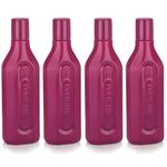 Visual Breeze Water Bottle 1000ml | Pack OF 4 | Strong & Sturdy | Durable | Unbreakable | Stylish Look | BPA Free | Use For Home, Office, Gym, Travel | Assorted colour (Wine)