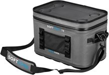 Softcool - Portable Camping Cooler - Off Grid Cool Box For Camping - Soft Picnic Family Cool Bag - Insulated Fishing Cool Box - Insulated Thermal Camping Food Cooler Bag - 15 Litre Grey