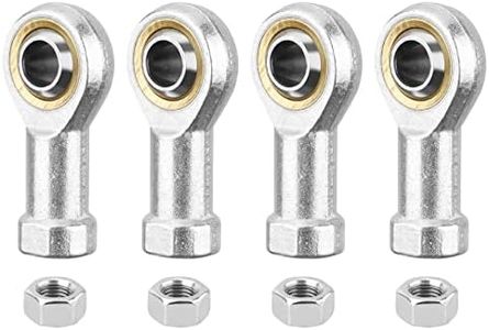 HiPicco SI6T/K Rod End Bearing, 4pcs 6mm Bore Self Lubricating M6x1.0mm Metric Female Thread Right Hand Heim Joint with Jam Nuts