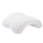 GBEX Pressure Free Memory Foam Pillow -Cervical Pillow for Neck Pain -Orthopedic Contour Pillow Back Support for Neck, Shoulder, Head, Arm - Pain Relief Arms Protector (Whitecolor & Pack of 1)
