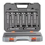 VEVOR Forstner Bit Set, 16 Pcs Forstner Drill Bits Set, 1/4" to 1-5/8", Carbon Steel, with Universal Round Shank, Forstner Drill Bit for Wood and Composite Board, Forstner Bits for Woodworking