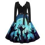 Halloween Costumes for Women, Dresses for Women UK Halloween Costume Women Dress Halloween Outfits Princess Dress Vampire Halloween Costume Women Jumper Dresses for Women (A02,XXL)