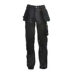 DeWalt Memphis Mens Trouser | Pro Stretch Fabric | Holster Pockets | Reinforced Cordura Stitching | Leg 33 Waist 38 Black/Grey