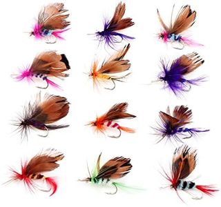 OriGlam 12pcs Fly Fishing Lure Butterfly Fly Lure, Fly Handcrafted Fly Fishing Lure Fly for Fly Fishing Bass Panfish Trout Salmon