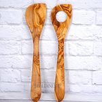 Handmade Olive Wood Utensi Set (Risotto & Pointed Spoon)