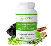 Herbalvilla Immunity Booster for Adults with Tulsi, Giloy, Ashwagandha & 11 Other ayurvedic Herbs (60 Casules)