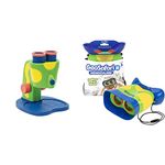 Learning Resources GeoSafari Jr. My First Microscope & GeoSafari Jr. Kidnoculars - Compact Shock Proof First Binoculars for Kids