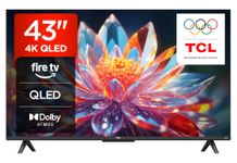 TCL 43T6C-UK 43 Inch QLED 4K HDR TV, Fire TV (Smart TV with Dolby Vision & Atmos, HDR10+, Press & Ask Alexa, 2025 Model)