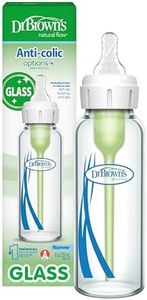 Dr. Brown's Natural Flow Options+ Narrow Neck Glass Baby Bottle, 8oz / 250ml