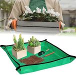 Sagreeny Plant Repotting Mat Gardening Mats 100 x 100cm Waterproof Potting Mat Transplanting Operation Mat (Green)