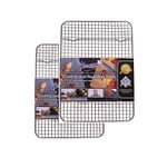 2-Pack Quarter Sheet Cooling Rack for Cooking and Baking - Stainless Steel Wire Rack for Cookies- Rust-Resistant Oven Rack, Grill Rack, Oven-Safe Baking Rack, Cookie Rack fits Quarter Sheet Pan