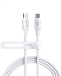 Anker 543 USB C to USB C Cable (140W 6ft), USB 2.0 Bio-Based Charging Cable for MacBook Pro 2020, iPad Pro 2020, iPad Air 4, Samsung Galaxy SamSung Galaxy S23+/S23 Ultra/S22 Ultra(Aurora White)