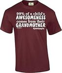 Hip Together Awesome Grandmother Unisex Tee (3X, Wine)