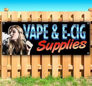 Vape and E Cig Supplies 13 oz Banner | Non-Fabric | Heavy-Duty Vinyl Single-Sided with Metal Grommets