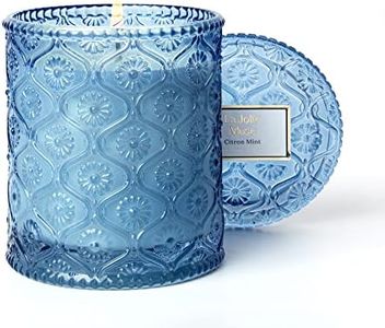 LA JOLIE MUSE Lemon Candle, Scented Candles Gifts for Women, Citrus Mint Candles for Home Scented, Natural Soy Candle, 40 Hours Long Burning